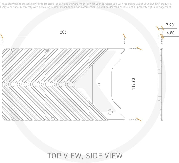 EK Water Blocks Quantum Vector FE RTX 3090 Ti Plaque arrière