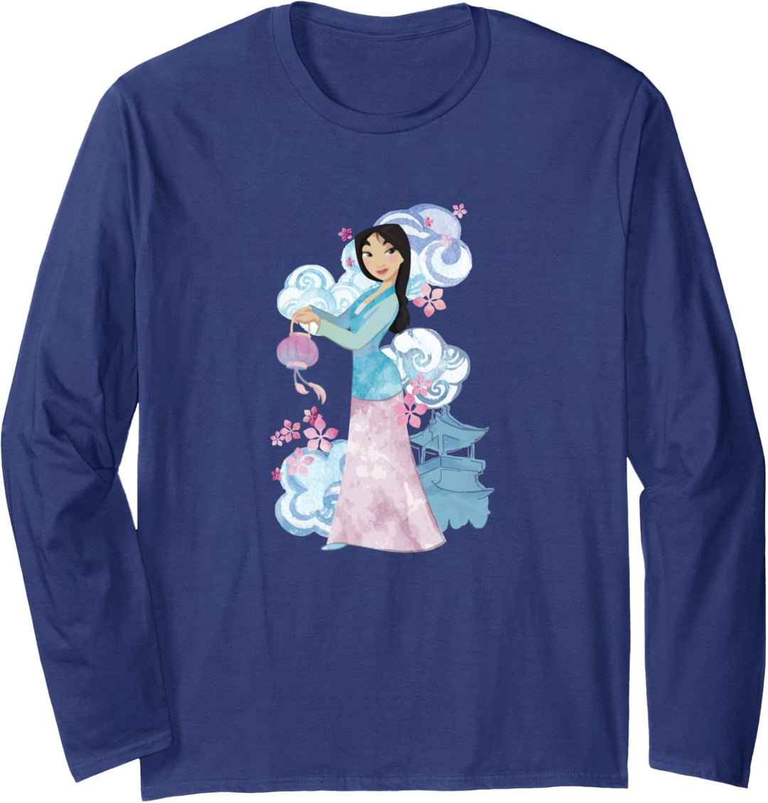 Disney Mulan Watercolor Portrait Langarmshirt