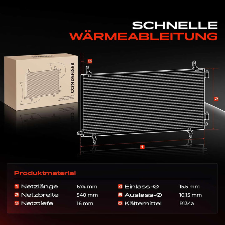 Frankberg Kondensator Klimaanlage mit Trockner Kompatibel mit Land Cruiser 100 FZJ1 UZJ1 J1 4.7L 199