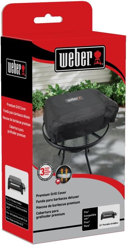 Weber Premium Grill Abdeckhaube für Slate GP 56cm Plancha, atmungsaktiv UV- & wasserbeständig, Schut