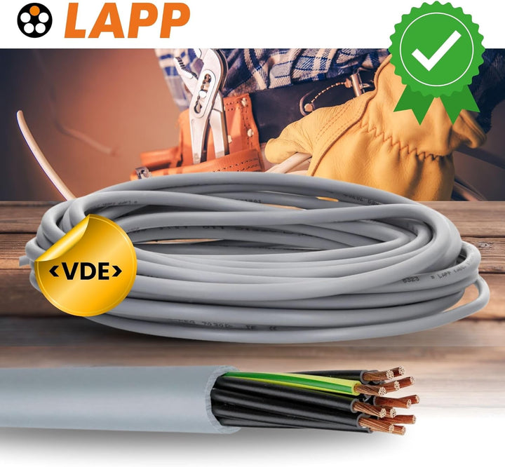 10 Meter Lapp 1119305 Ölflex Classic 110 PVC-Steuerleitung 5x1,5 mm² mit grün-gelben Schutzleiter 5G