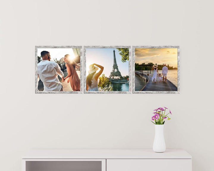 CABBEL Doppelpack (2er Set) Bilderrahmen 40x40 cm, Birke, stabiles MDF-Holz Rahmen, bruchsicherem Pl
