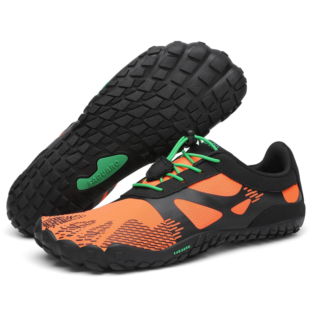 SAGUARO Unisex Barfussschuhe Leicht rutschfest Traillaufschuhe für Outdoor &amp; Indoor 40 EU Verkehr Or