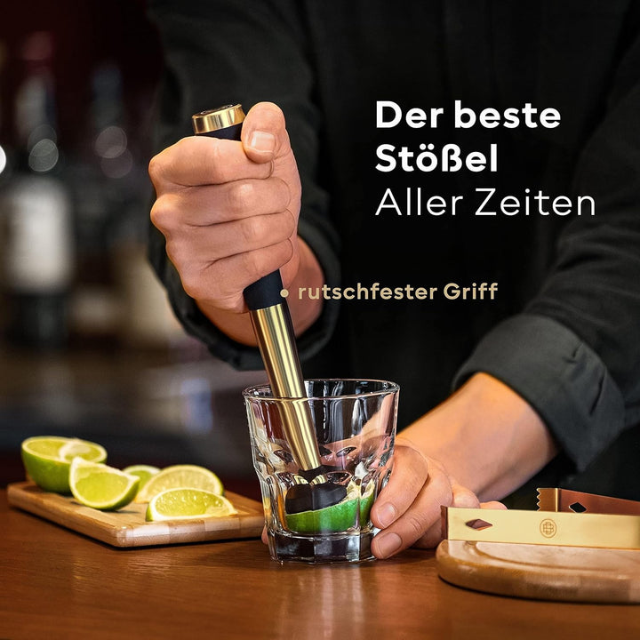 BarDeluxe® Cocktail Set 12-teilig, Barkeeper Set, Cocktail Mixer Set | 750ml Cocktailshaker Edelstah