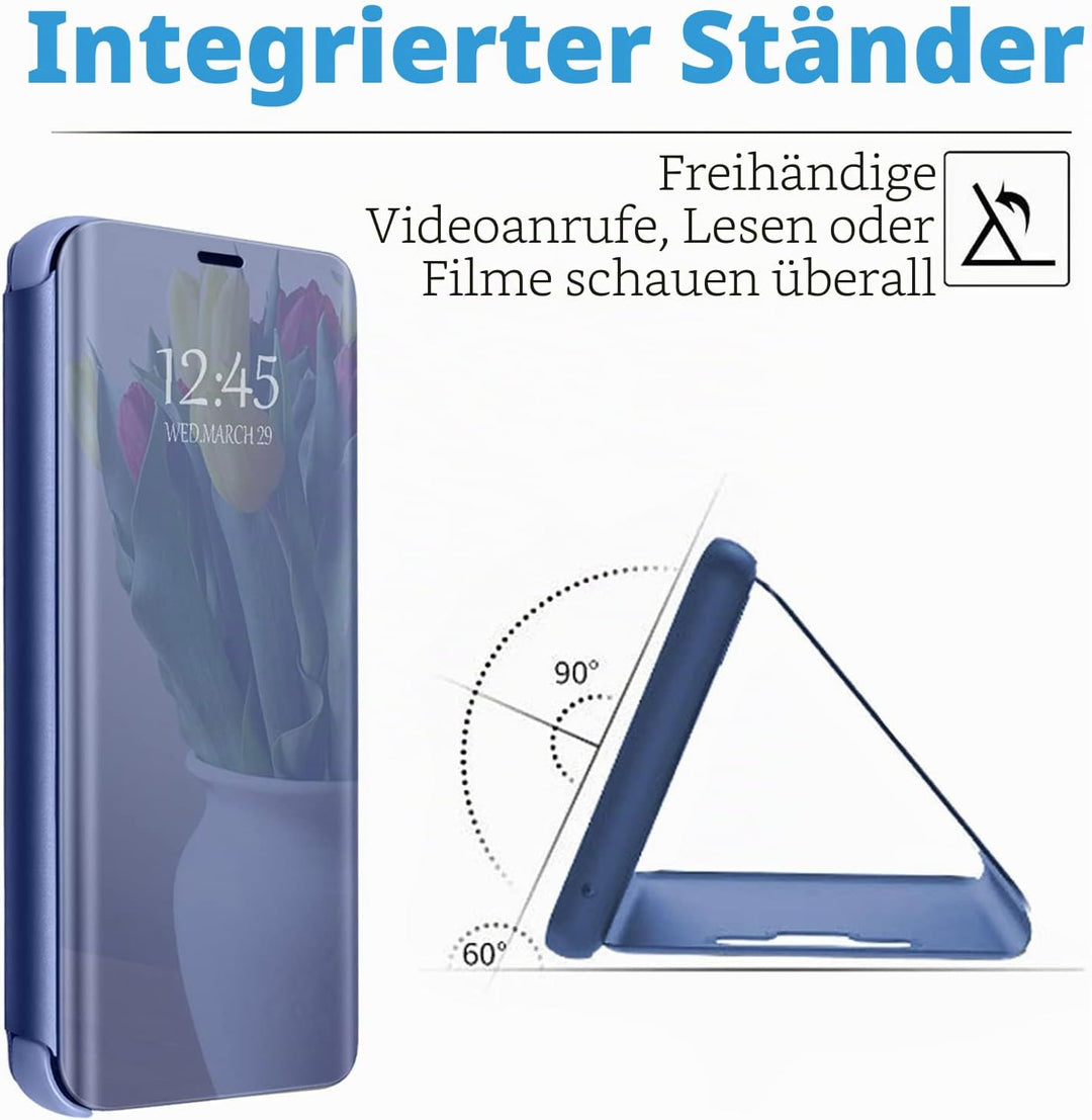 für Samsung S26 Ultra Hülle Clear View Spiegel Handyhülle für Samsung Galaxy S26 Ultra Flip Case Han