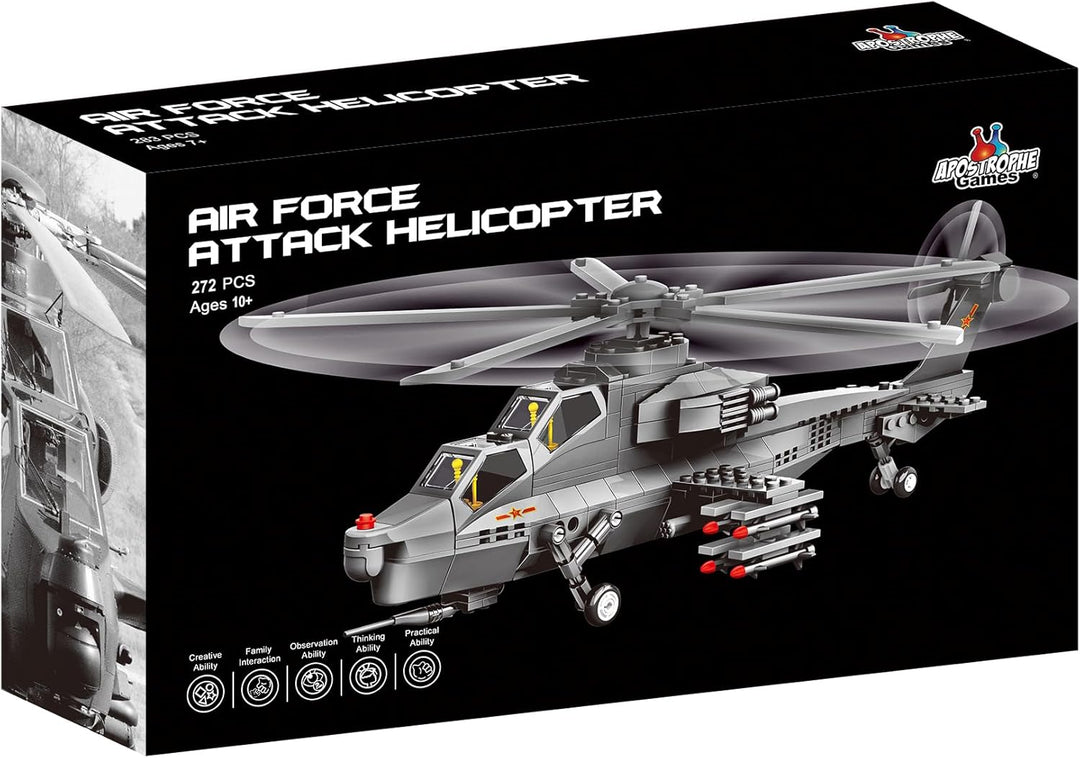 Apostrophe Games Angriff Hubschrauber Baustein Set - 283 Stücke, Hubschrauber