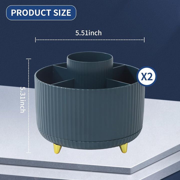 2 Stück Kosmetik Make Up Organizer, 360°Drehbarer Pinsel Organizer,Kosmetikregal Kosmetik Organizers