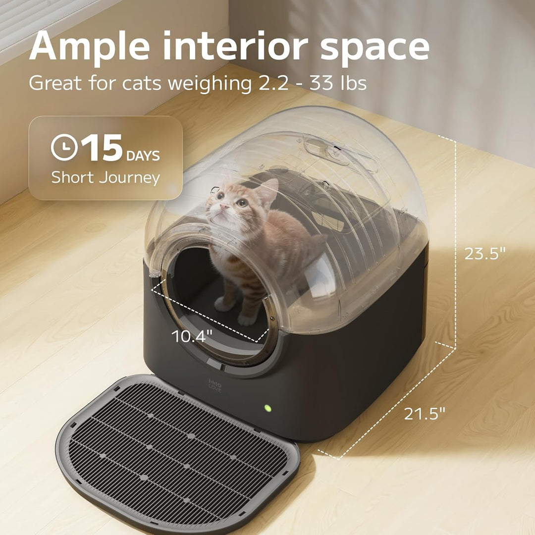 HHOLOVE Katzenklo Selbstreinigend Automatisch, Elektrische Katzentoilette mit App, Geruchskontrolle,