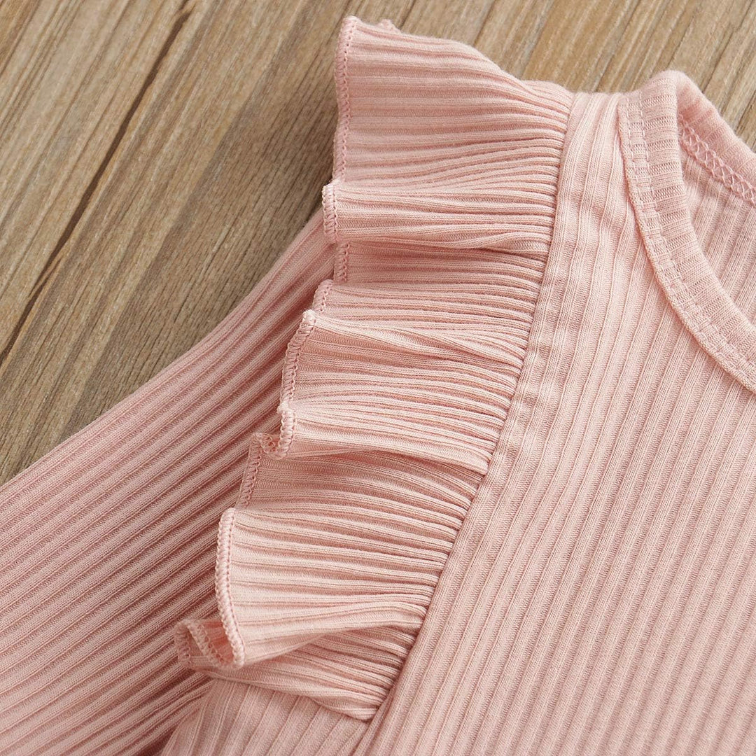 Geagodelia Babykleidung Set Baby Mädchen Langarm Body Strampler + Blumen Hose + Stirnband Neugeboren