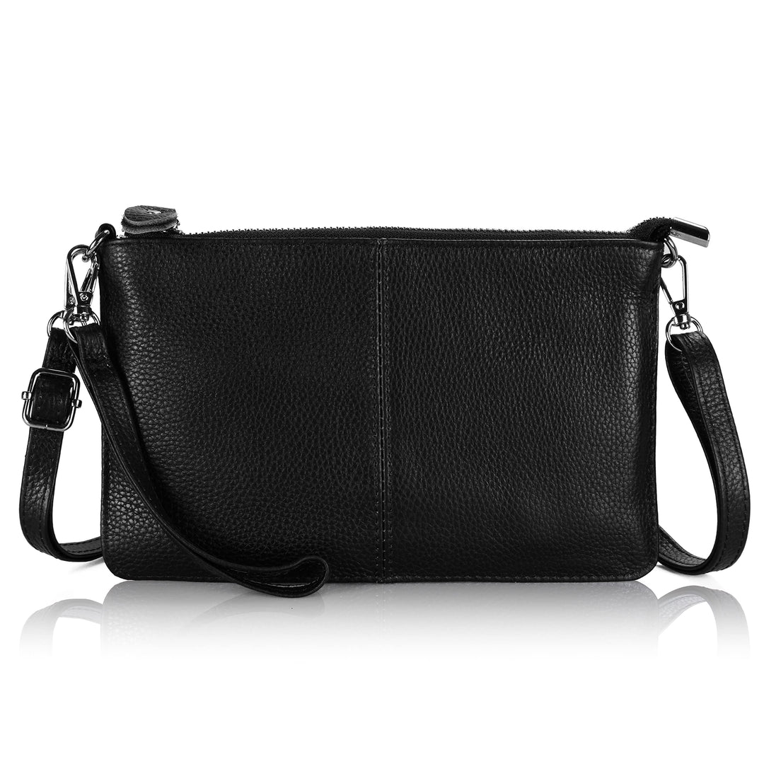 befen Echtleder Damen Umhängetasche Klein Clutch RFID-Blockierung Handtasche Damen Leder Crossbody B