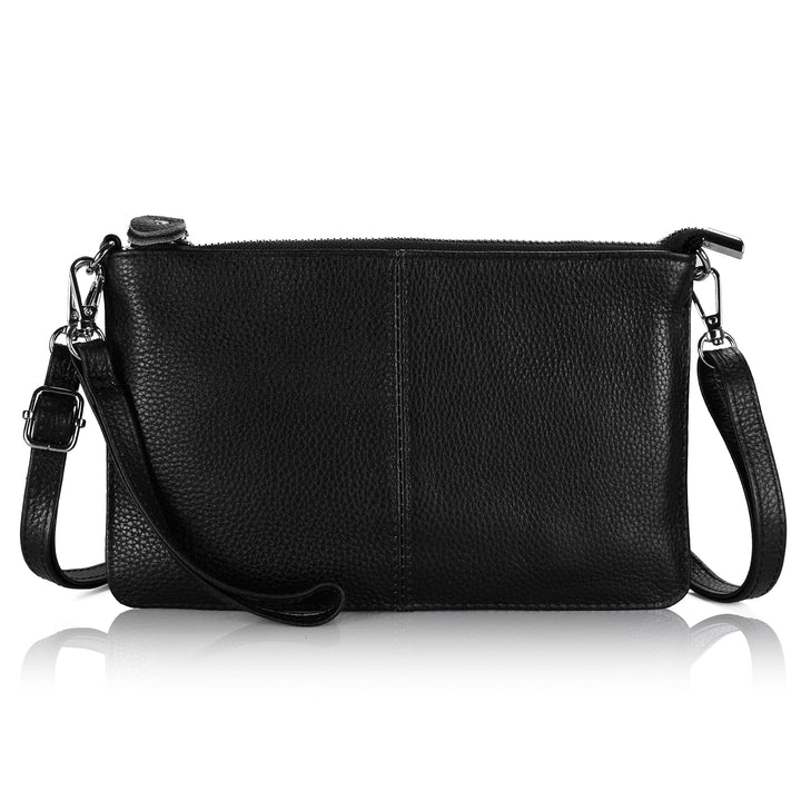 befen Echtleder Damen Umhängetasche Klein Clutch RFID-Blockierung Handtasche Damen Leder Crossbody B