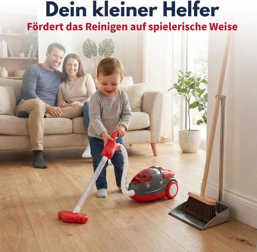 Dirt Devil Spielzeug Staubsauger mit Schlauch und Soundeffekten - Kinderstaubsauger mit Wirbelnden P