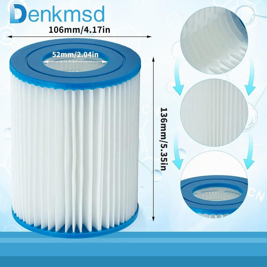 Filterkartusche Typ II, für Bestway 58094 - Filterkartusche für Poolfilter, Ersatzfilter für Bestway