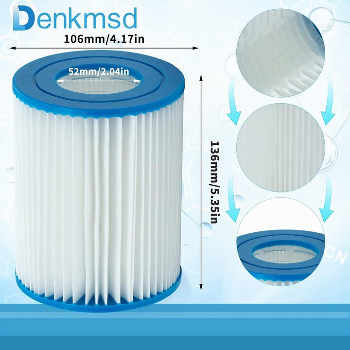 Filterkartusche Typ II, für Bestway 58094 - Filterkartusche für Poolfilter, Ersatzfilter für Bestway