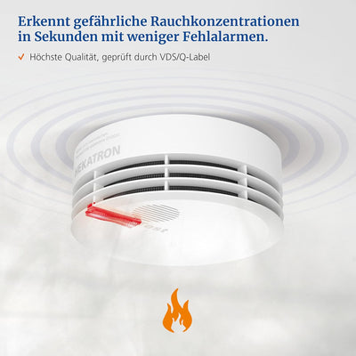 Hekatron 31-5000020-13-01 Rauchmelder Genius PLUS mit integrierter Batterie (10 Jahre Lebensdauer) –
