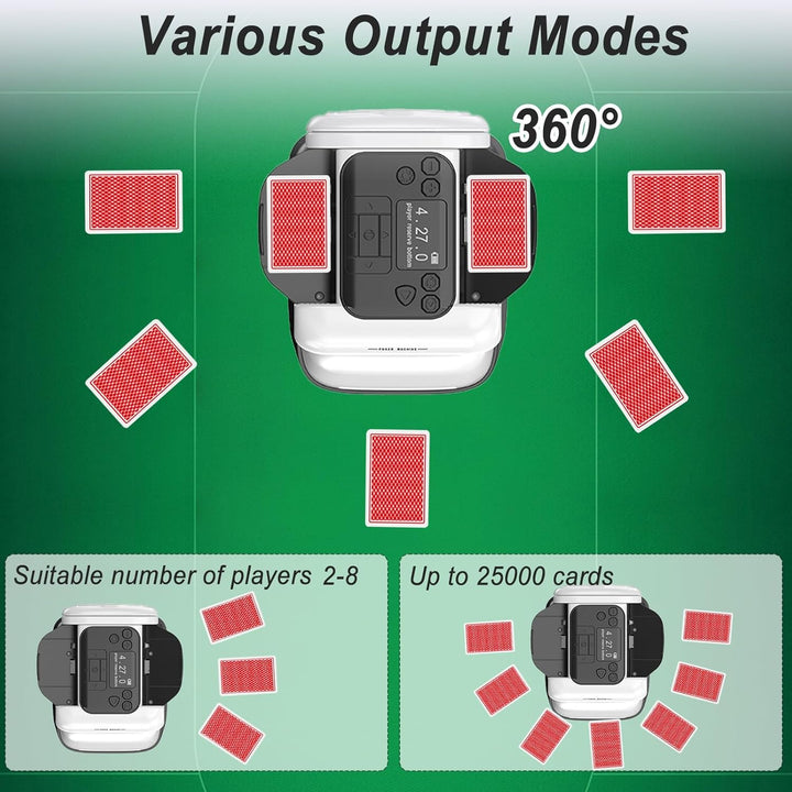 HAMON 2 in 1 Automatische Kartenmischer und Kartensender, Kartenmischmaschine Elektrische 360° Deal