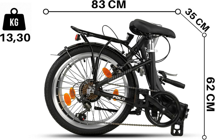 Licorne Bike Fold Premium Klapprad Aluminium 6 Gang Shmano Kettenschal –  techstudio.ch