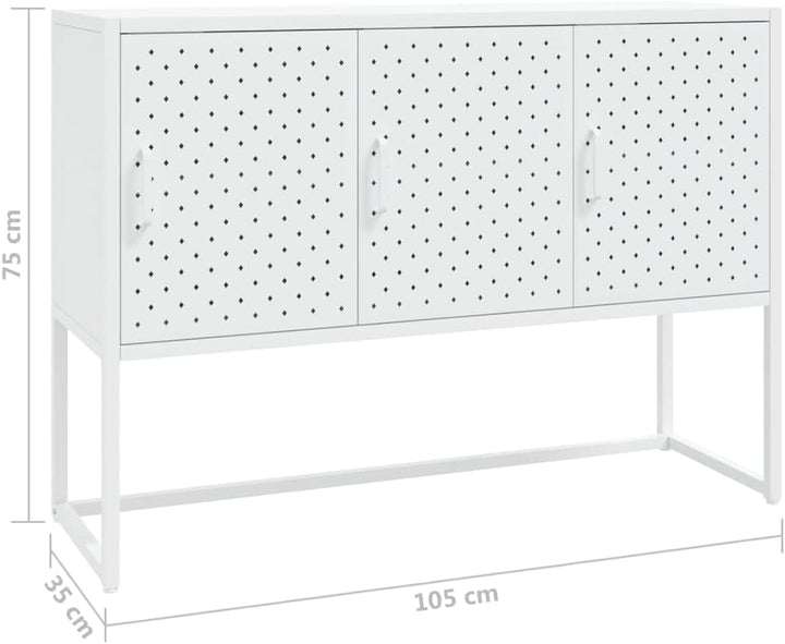 vidaXL Sideboard 3 Türen Kommode Anrichte Beistellschrank Schrank Mehrzweckschrank Standschrank Stah