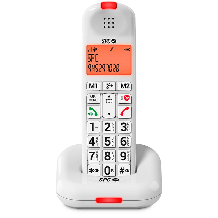 SPC Comfort Kairo - Schnurloses Telefon für Senioren mit grossen Tasten, verstärktem Ton, hörgerätek