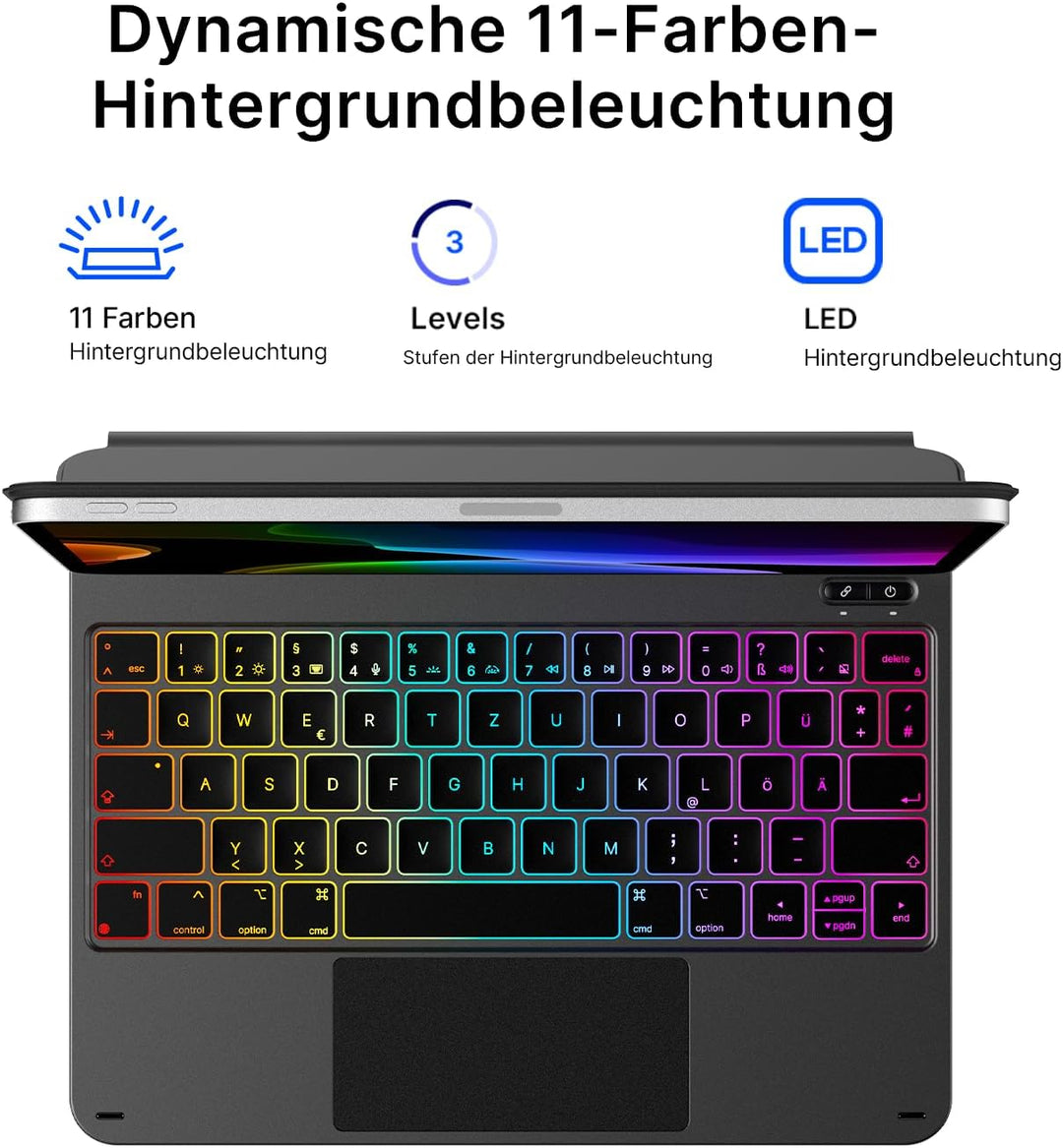 typecase Edge Magnetische Hülle mit Tastatur für iPad 11 Generation 2025 A16 11 Zoll und 10 Generati