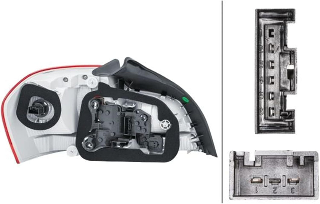 HELLA 2VP 010 756-201 Heckleuchte - dunkel/weiss/rot - rechts - für u.a. BMW 1 Convertible (E88), Re