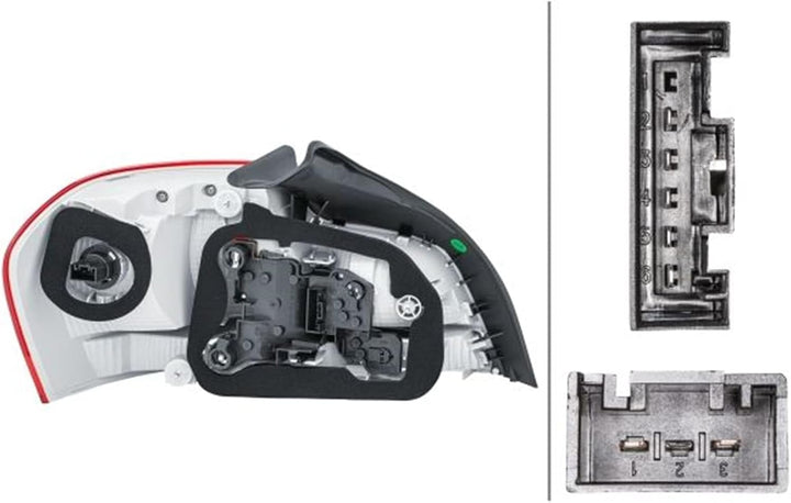 HELLA 2VP 010 756-201 Heckleuchte - dunkel/weiss/rot - rechts - für u.a. BMW 1 Convertible (E88), Re