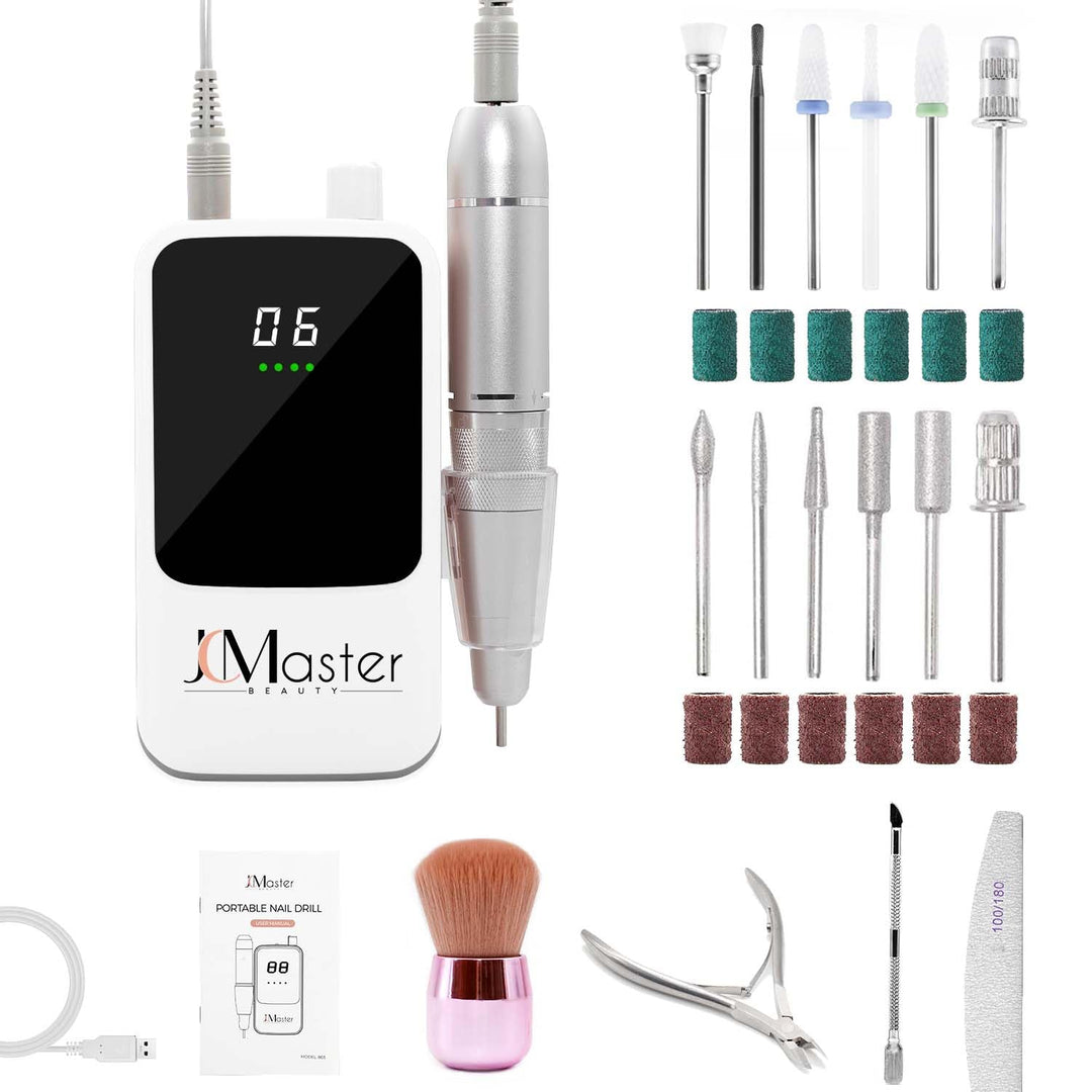 Nagelfräser JCMaster Profi, Fräser Nägel 35.000 U/Min, tragbare Elektrische Nagelfeile für Gelnägel