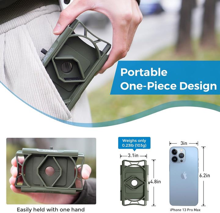 APEXEL Aktualisierung Universal Handy Adapter mit Fernauslöser,360°Drehung Kompatibel mit Fernglas B