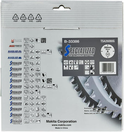 Makita Specialized Saegeblatt, 260 x 30 mm, 80Z, B-33386