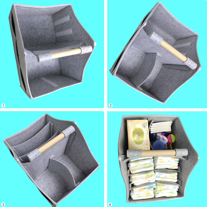 Baby Windel Caddy Organizer Korb tragbar Storage Bin gross Kindergarten Tasche mit Wechselbaren Fäch