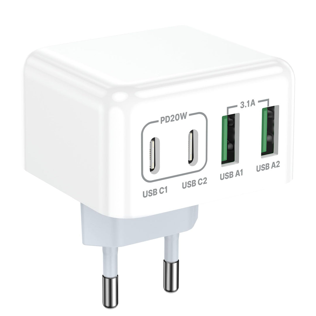 USB C Ladegerät, Aioneus 40W 4 Ports Mehrfach Ladegerät, Schnellladegerät PD 3.0 Power Adapter mit U