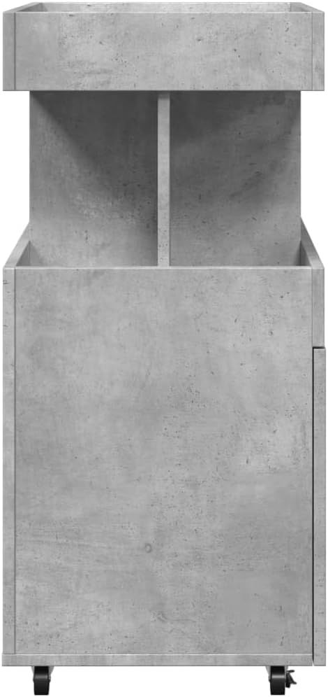 vidaXL Barwagen Betongrau 50x41x89 cm Holzwerkstoff, Betongrau