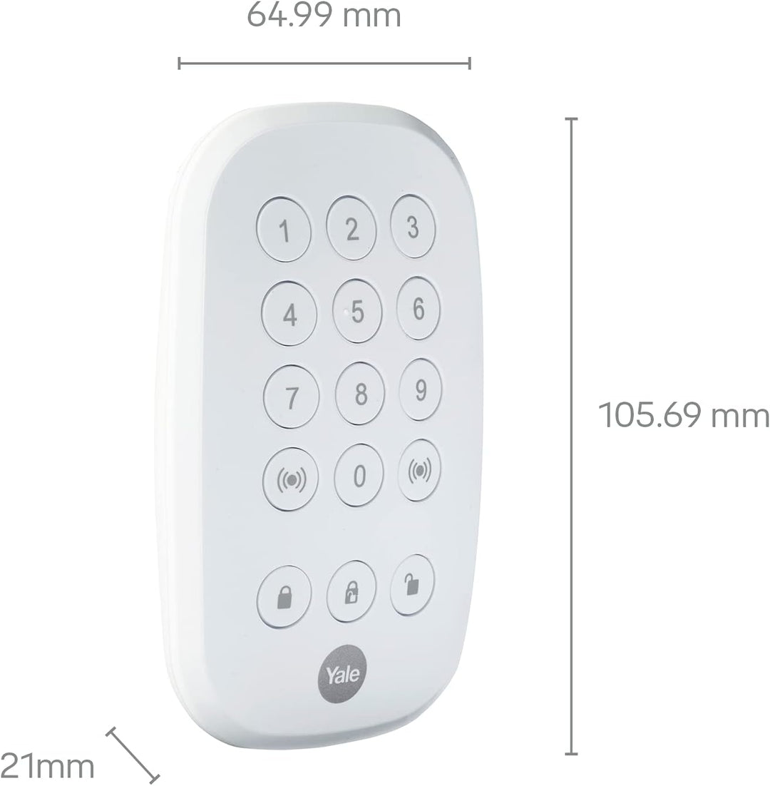 Yale Sync Alarm Tastenfeld (AC-KP) - Sync Smart Home Alarm - 200m Reichweite - Funktioniert mit Alex