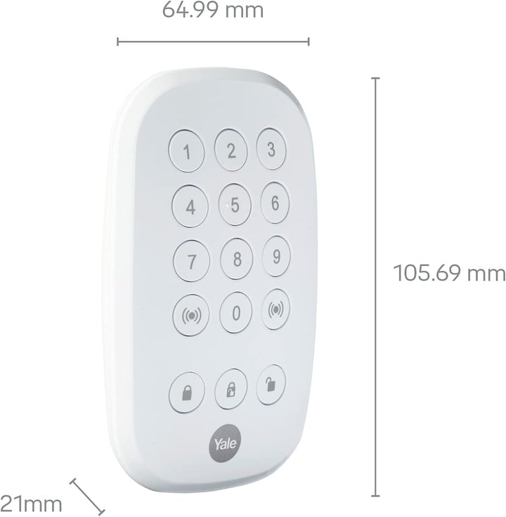 Yale Sync Alarm Tastenfeld (AC-KP) - Sync Smart Home Alarm - 200m Reichweite - Funktioniert mit Alex