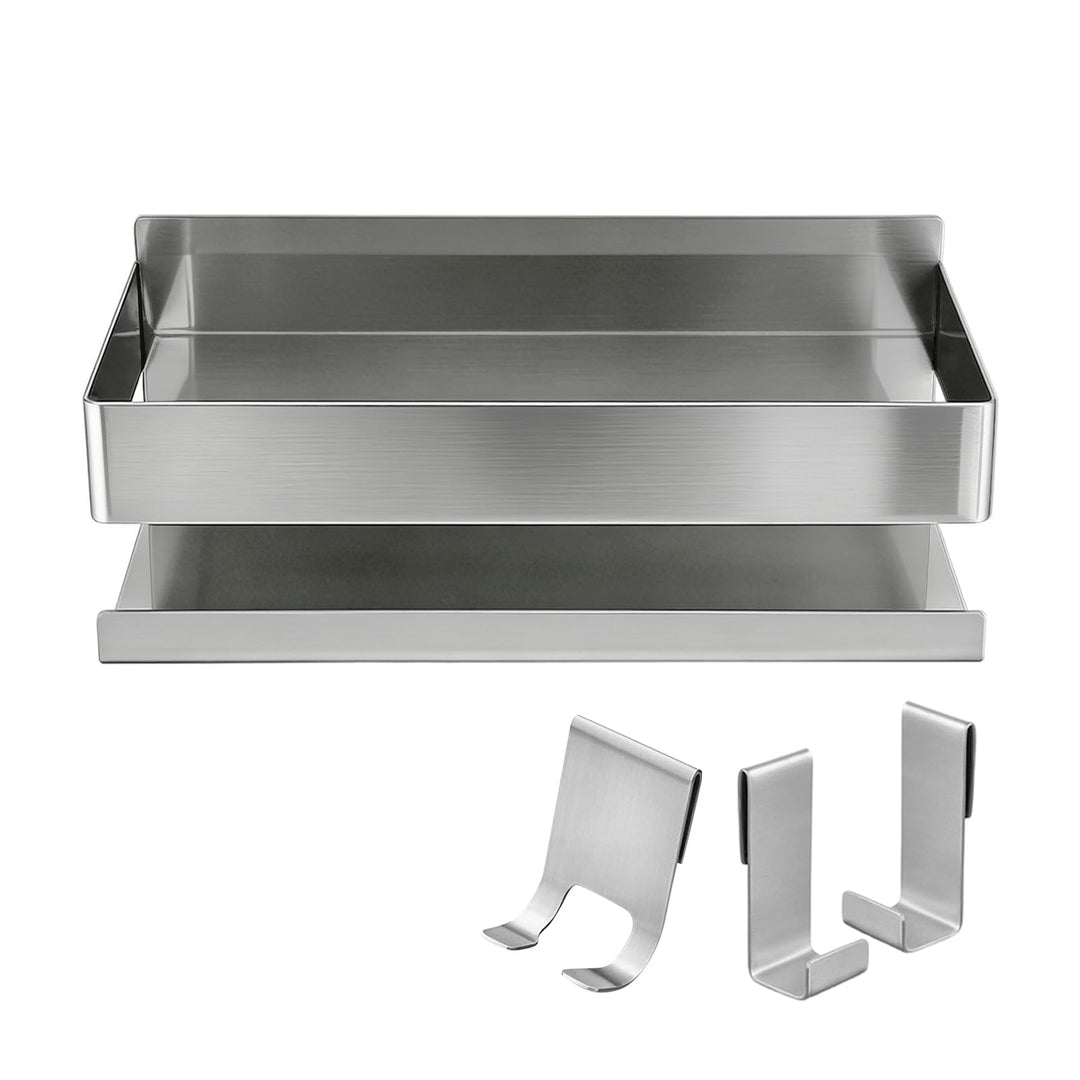 Duschablage ohne Bohren 23 x 9 x 7,5 cm – Selbstklebender Duschkorb, rostfreies Badezimmerregal, pla
