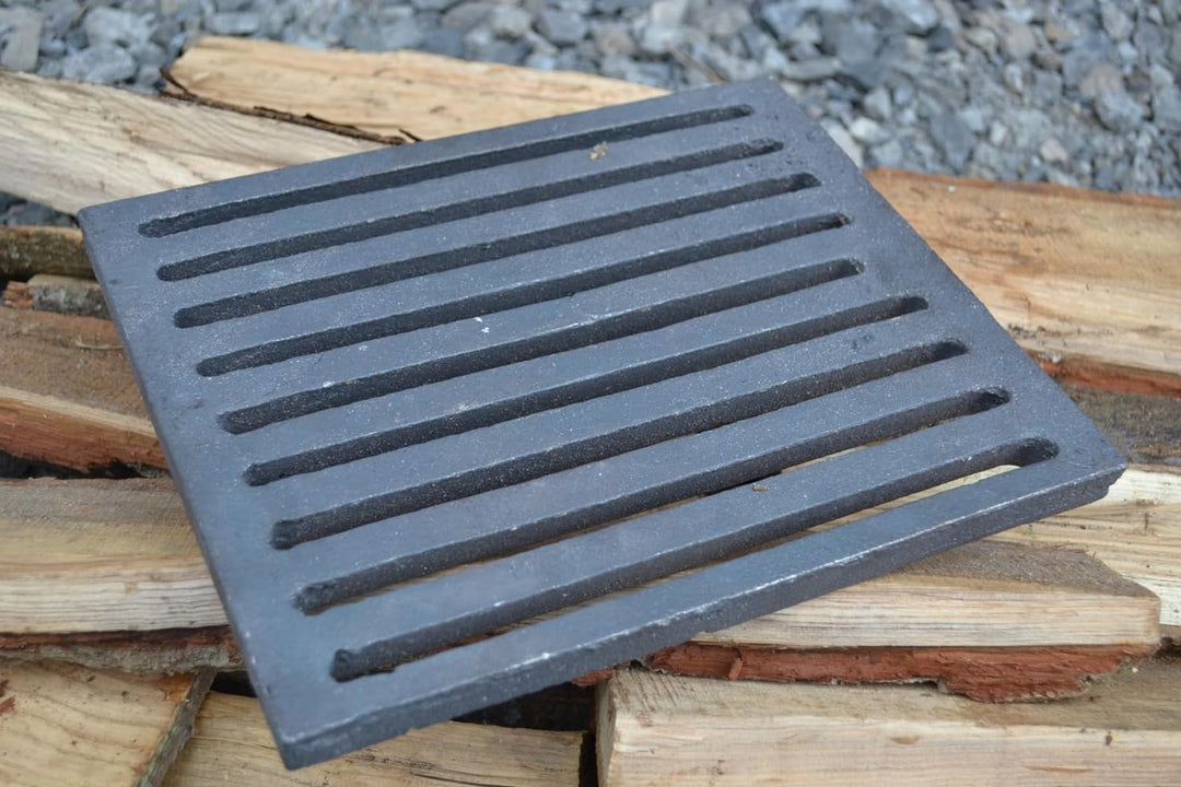 SEZAM 28 x 23 cm Gussrost Ofenrost Ascherost Gussrost verschiedene Durchmesser, Kaminrost passend Ka