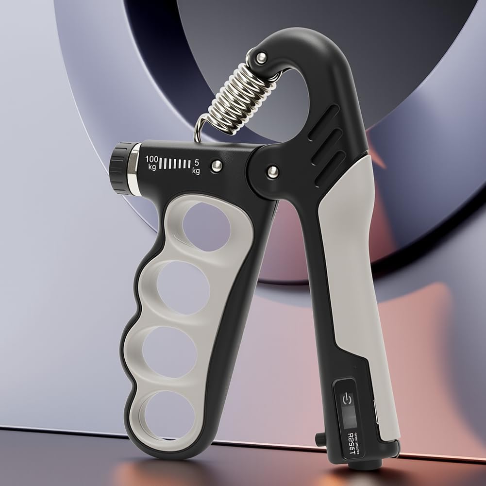 2 Stück Griffkraft Trainer, 5-100kg Handgriff Trainer, Verstellbare Unterarm Trainingsgerät, Finger