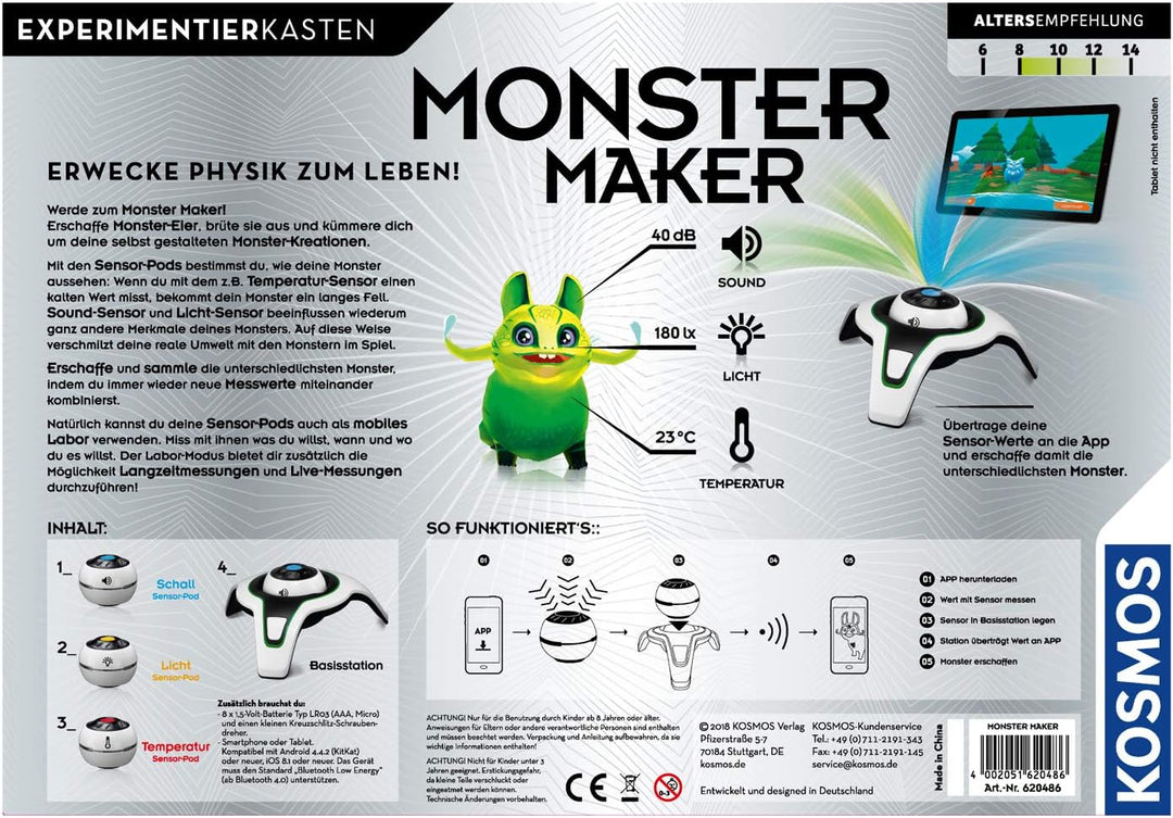 Kosmos 620486 - Monster Maker, Erwecke Physik zum Leben, Experimentierkasten, elektronisches Spielze