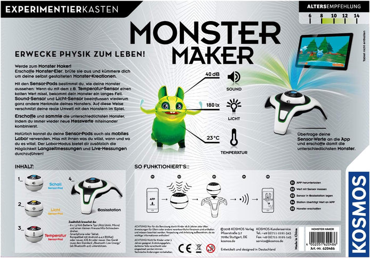 Kosmos 620486 - Monster Maker, Erwecke Physik zum Leben, Experimentierkasten, elektronisches Spielze