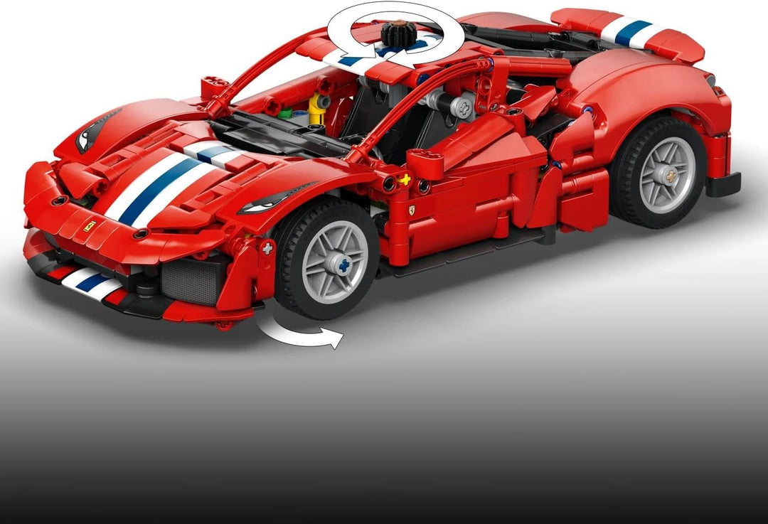 LEGO Technic Ferrari 488 Pista Auto - Bauspielzeug für Kinder ab 9 Jahren - Ferrari-Merch - Rennauto