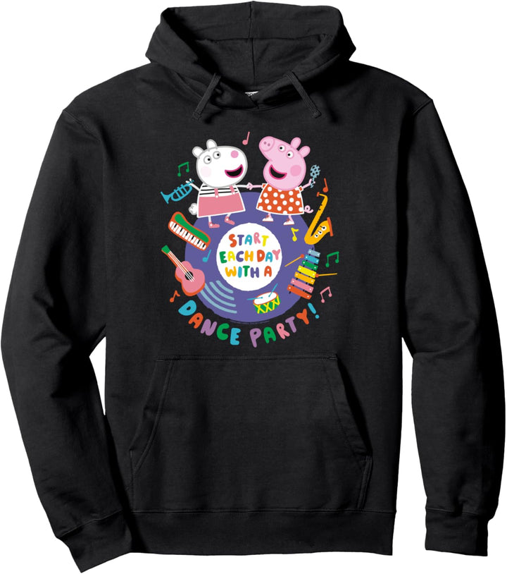Peppa Wutz And Suzy Sheep Start Each Day With A Dance Party Pullover Hoodie