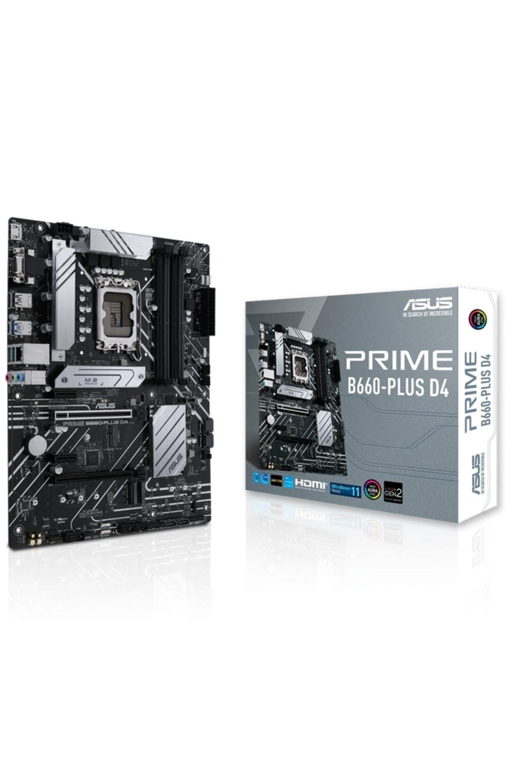 ASUS PRIME B660-PLUS D4 Gaming Mainboard Sockel Intel LGA 1700 (Intel B660, ATX, DDR4 Speicher, PCIe