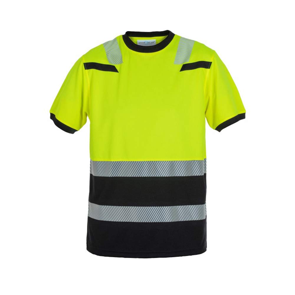 040465YB-L TULSA Trendy High Visible Line T-Shirt, Hi-Vis Yellow/Black, Grösse L L Neongelb - Schwar