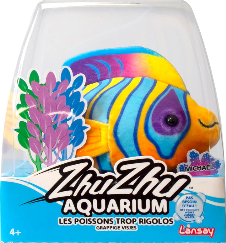 ZHU ZHU Aqua – Crystal der königliche Engelfisch – Mehrfarbig – Weiches & interaktives Plüschtier fü