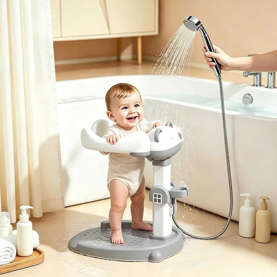 Babys Dusche Ständer, Rutschfester Duschständer Höhenverstellbar 50-56cm Einstellbarer Babys Shower