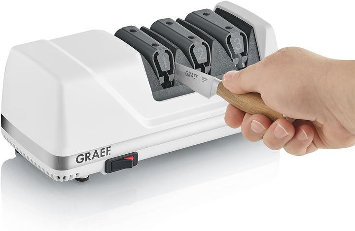 Graef Diamant-Messerschärfer CC 120 DE, ‎75 Watt, ‎25 x 11.2 x 11 cm, weiߟ-schwarz Single
