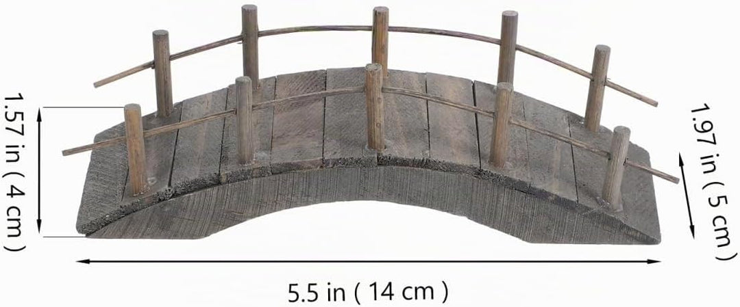 CLISPEED Miniatur GartenbrüCke HolzbrüCke BogenbrüCke FüR Puppenhaus Deko Mikrolandschaft Bonsai Zub