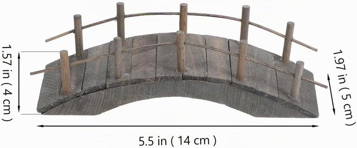 CLISPEED Miniatur GartenbrüCke HolzbrüCke BogenbrüCke FüR Puppenhaus Deko Mikrolandschaft Bonsai Zub