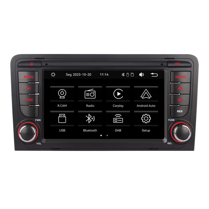 Radio für High Power Audi A3 8P/S3/RS3/Sportback, kabellos, kompatibel mit Carplay und Android Auto,