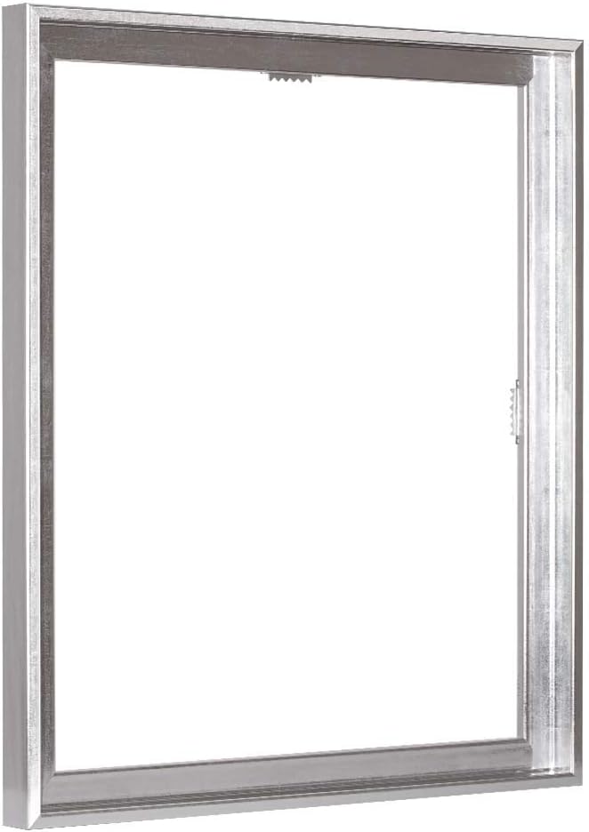 Bildershop-24 Schattenfugenrahmen LEVI 70x100cm Silberglanz Vintage, 70x100cm Silberglanz Vintage